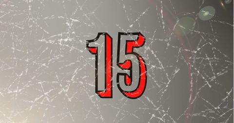 Dynamic Number 15 on Cracked Abstract Background - Download Free Stock Images Pikwizard.com