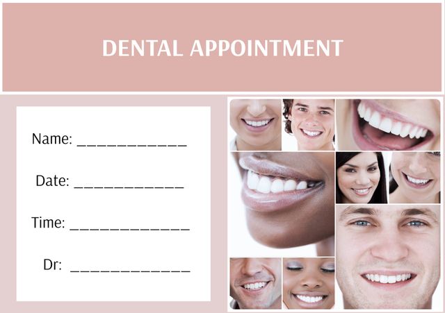 Dental Appointment Reminder with Smiling Faces - Download Free Stock Templates Pikwizard.com