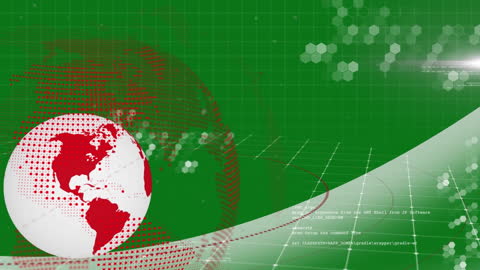 Global Connectivity with Digital Spinning Globe and Grid