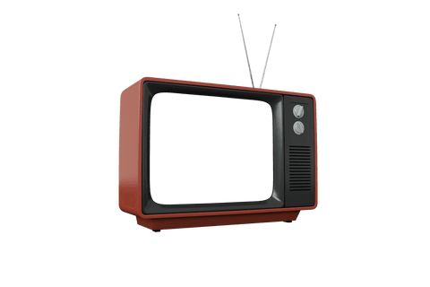 retro red tv set on transparent background with copy space - Download Free Stock Videos Pikwizard.com
