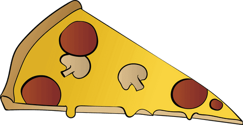 pepperoni and mushroom pizza slice transparent clip art - Download Free Stock Videos Pikwizard.com
