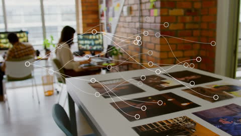 Creative Office Collaboration Highlighting Digital Connectivity