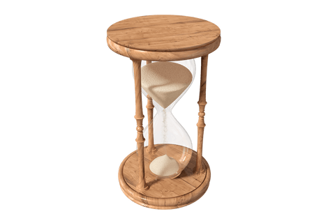 wooden hourglass with flowing sand on transparent background - Download Free Stock Videos Pikwizard.com