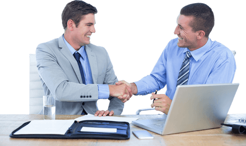 transparent business partners shaking hands in office setting - Download Free Stock Videos Pikwizard.com