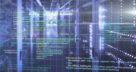 Digital Coding and Networking in Data Server Room - Download Free Stock Images Pikwizard.com