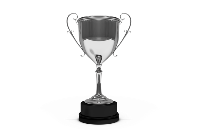 Vector Silver Trophy Cup on Transparent Background for Competitions and Awards - Download Free Stock Videos Pikwizard.com