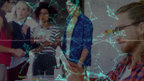 Modern Office Collaboration and Digital Innovation Concept