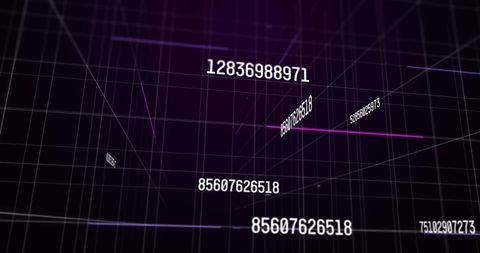 Abstract Digital Data Grid With Streaming Numbers - Download Free Stock Images Pikwizard.com
