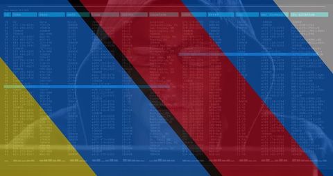 Hacker in hoodie with digital data over ukraine nadiaalonia pha flag