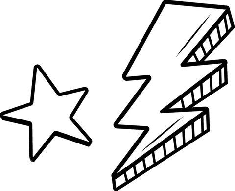 abstract star and lightning bolt vector on transparent canvas - Download Free Stock Videos Pikwizard.com