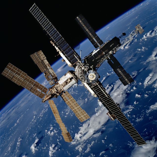 Survey views of the Mir space station taken after undocking - Download Free Stock Photos Pikwizard.com