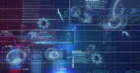 Futuristic Interface with Data Analytics and Graphics - Download Free Stock Images Pikwizard.com