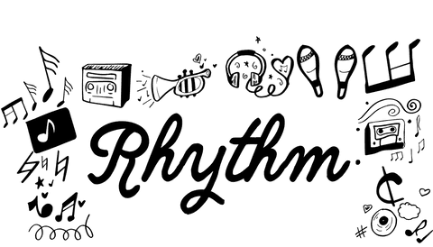 rhythm text illustration on transparent background - Download Free Stock Videos Pikwizard.com