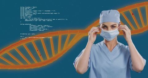 Healthcare innovation and biotechnology with modern coding integration