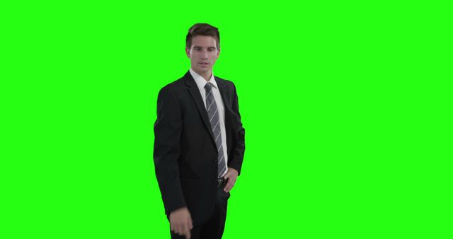 Businessman Wearing Suit with Green screen Background - Download Free Stock Images Pikwizard.com