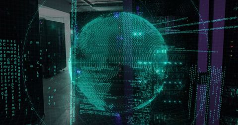 Data Visualization and Digital Tech in Server Room - Download Free Stock Images Pikwizard.com
