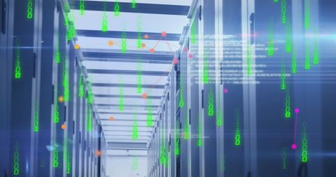 Futuristic Data Center Technology with Holographic Data Streams - Download Free Stock Images Pikwizard.com