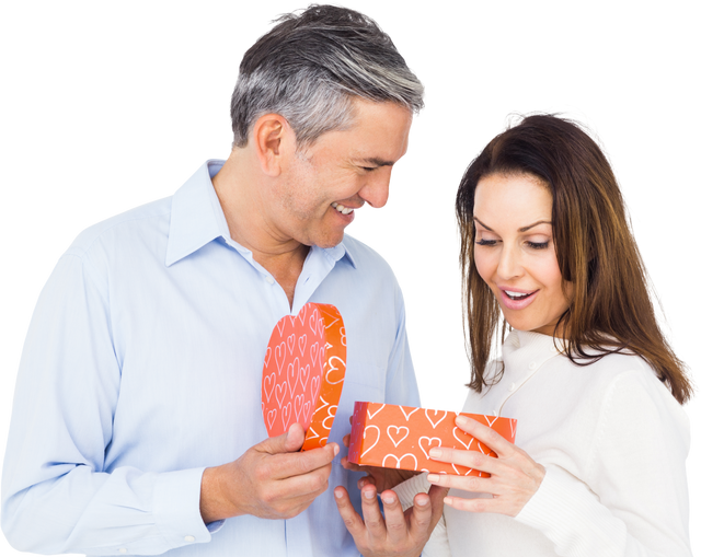 Happy Couple Opening Transparent Heart-Shaped Present Box - Download Free Stock Videos Pikwizard.com