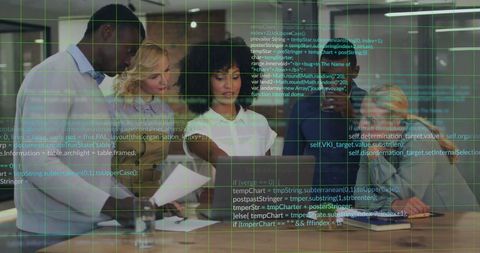 Team Analyzing Financial Data in Modern Office with Virtual Overlays - Download Free Stock Images Pikwizard.com