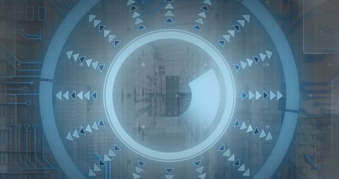 Digital Interface with Scope and Data Processing Elements - Download Free Stock Images Pikwizard.com