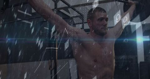 Athlete weightlifting with precision in gym setting