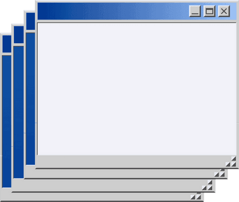 flat ui design of overlapping computer windows with transparent background - Download Free Stock Videos Pikwizard.com