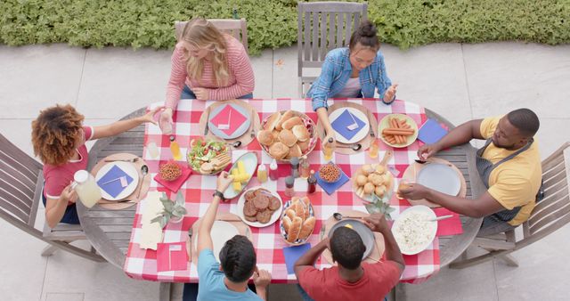 Diverse Group Enjoying Outdoor Barbecue - Download Free Stock Images Pikwizard.com