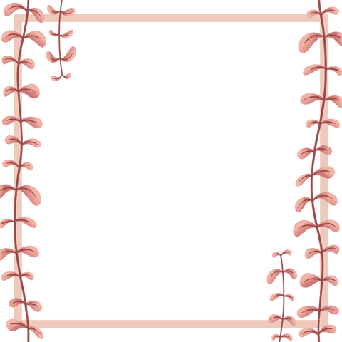elegant transparent botanical frame with pink foliage design - Download Free Stock Videos Pikwizard.com