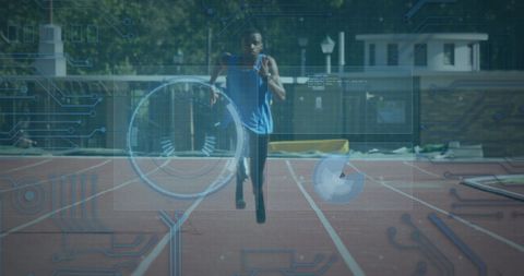 Disabled Athlete Training with Digital Data Overlay