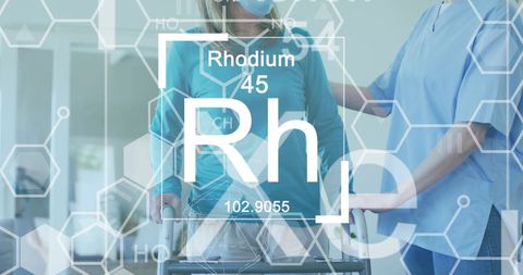 Healthcare Professional Assisting Senior Woman with Mobility