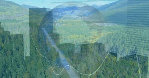 Geographical data analysis with technology overlay