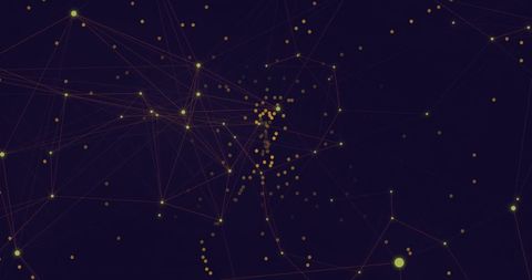 Abstract Digital Network with Glowing Connections Over Dark Background - Download Free Stock Images Pikwizard.com
