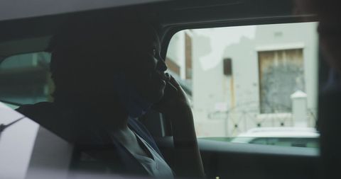 Woman Wearing Face Mask in Car during Phone Call - Download Free Stock Images Pikwizard.com