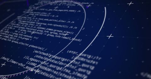 Abstract Digital Code and Circular Patterns on Dark Background - Download Free Stock Images Pikwizard.com