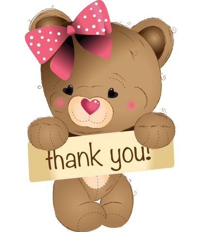 cute teddy bear holding thank you sign with transparent background - Download Free Stock Videos Pikwizard.com