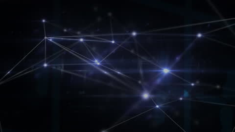 Network of Glowing Connections in Digital Space