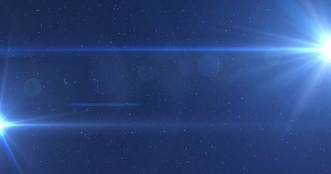 Dramatic Blue Light Rays in Serene Night Sky - Download Free Stock Images Pikwizard.com