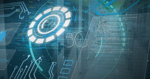 Futuristic Data Analysis with Digital Interface Elements