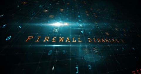 Cyber Security Risk Firewall Disabled Notification - Download Free Stock Images Pikwizard.com