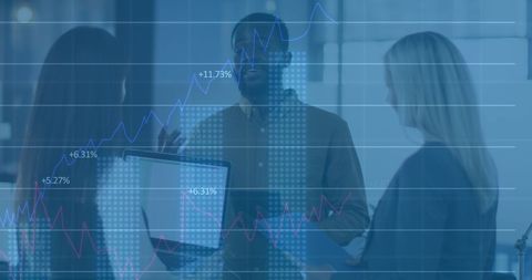 Diverse Team Analyzing Business Data Trends in Modern Office - Download Free Stock Images Pikwizard.com