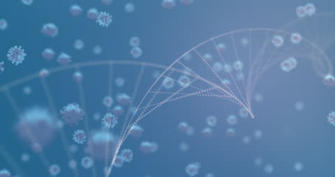 DNA Helix and Coronavirus Visualization on Digital Interface