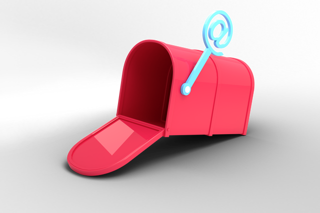 Pink Opened Mailbox with Email Sign on Transparent Background - Download Free Stock Videos Pikwizard.com