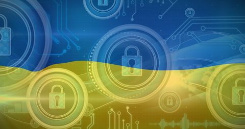 Cybersecurity in Ukraine: Digital Locks Against Cyber Threats - Download Free Stock Images Pikwizard.com