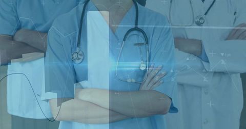 Healthcare team analyzing medical data for patient care