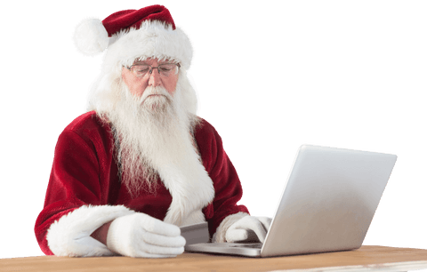 transparent santa paying with credit card using laptop - Download Free Stock Videos Pikwizard.com