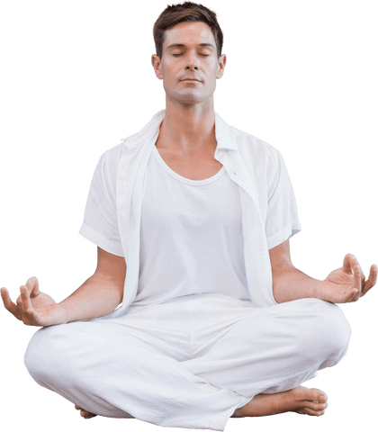 calm man practicing yoga on transparent background - Download Free Stock Videos Pikwizard.com