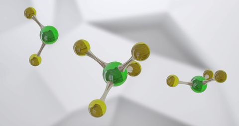 3d molecular models against abstract background
