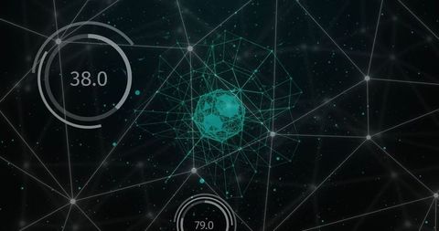 Digital Network Connections on Black Background with Data Nodes - Download Free Stock Images Pikwizard.com
