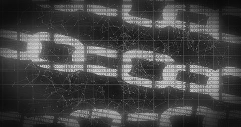 Digital Glowing Chains and Data Process Network Interface - Download Free Stock Images Pikwizard.com