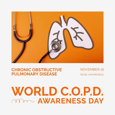 World COPD Awareness Day Reminder with Stethoscope - Download Free Stock Templates Pikwizard.com
